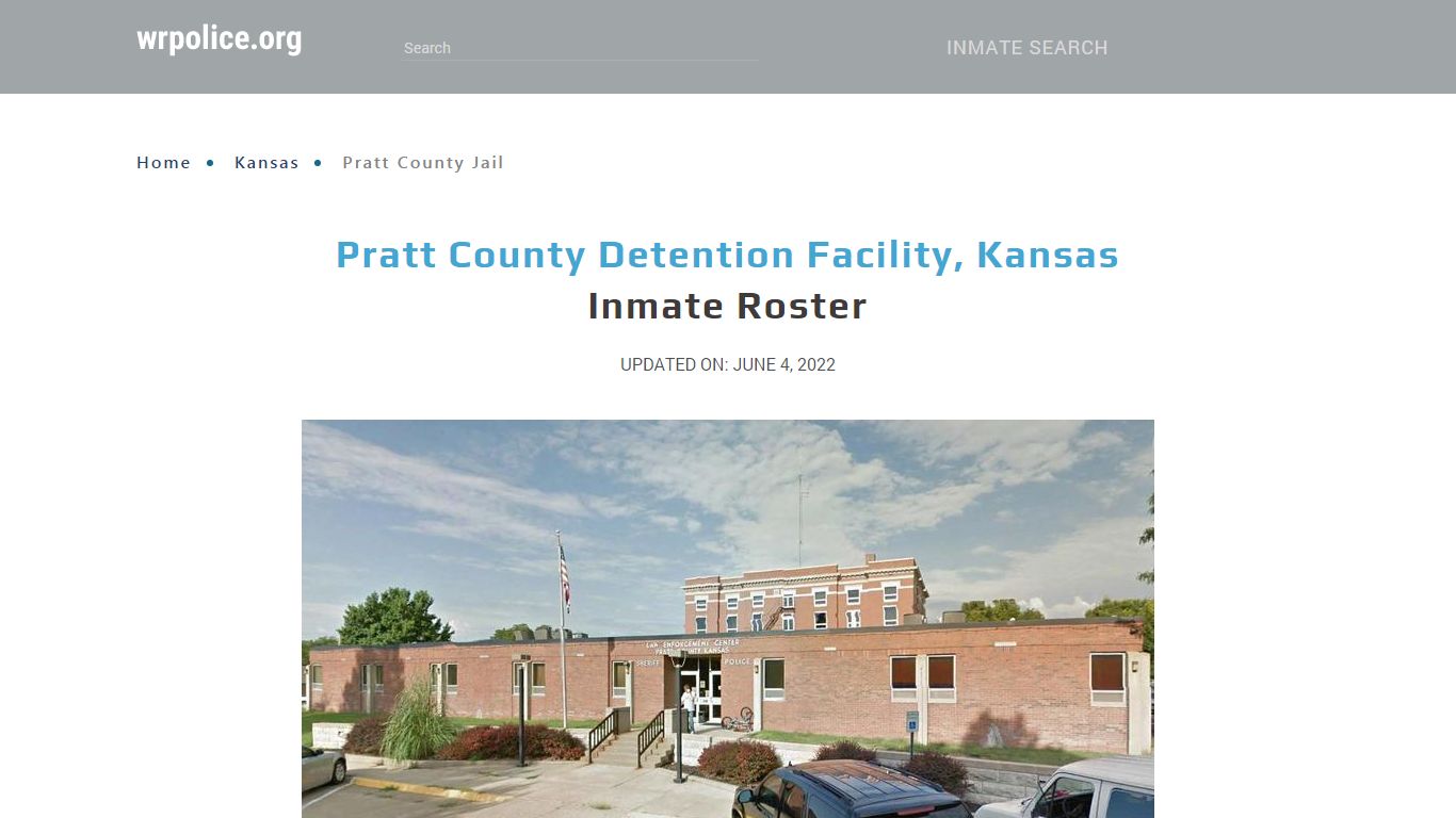 Pratt County Detention Facility, Kansas Inmate Roster